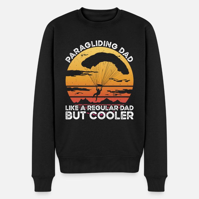 Paragliding Dad - Männer Premium Bio Pullover - Schwarz