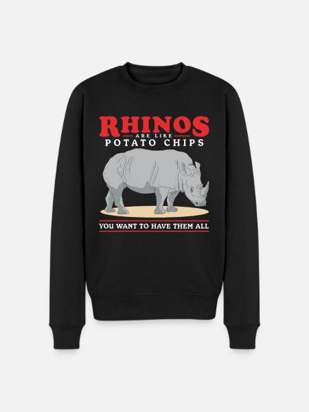 Rhinoceros Rhinoceros Rhinos Gift - Men's Premium Organic Jumper - black