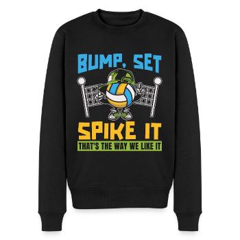 Beach Volleyball Bump Set Spike It Volleyball Club - Männer Premium Bio Pullover - Schwarz - Vorne - Nico (187cm)