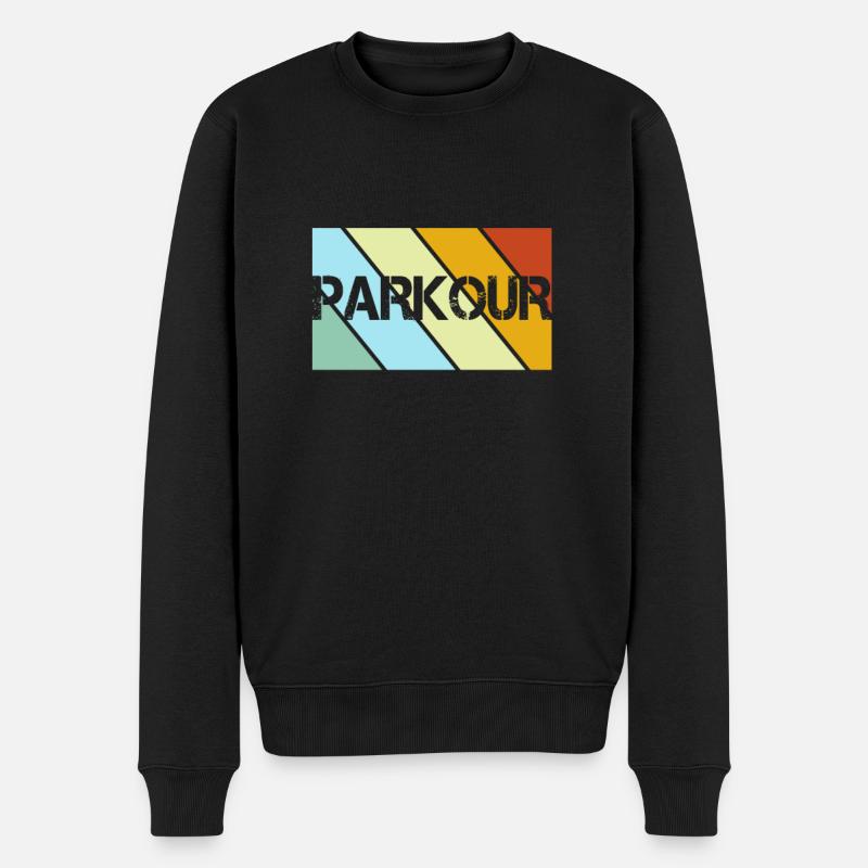 Parkour Rétro - Pull Premium bio Homme - noir