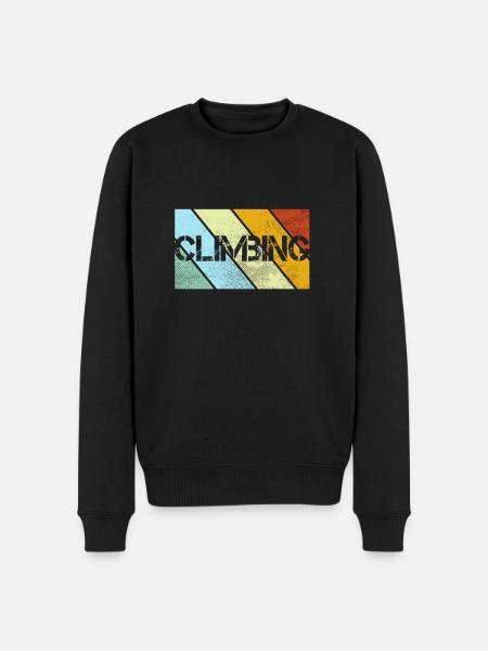 Climbing Retro - Men's Premium Organic Jumper - black