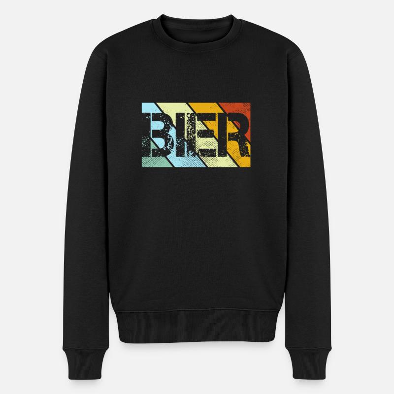 Bière Rétro - Pull Premium bio Homme - noir