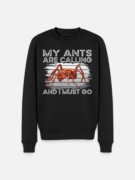 Ants Are Calling Ameisenhaltung - Männer Premium Bio Pullover - Schwarz
