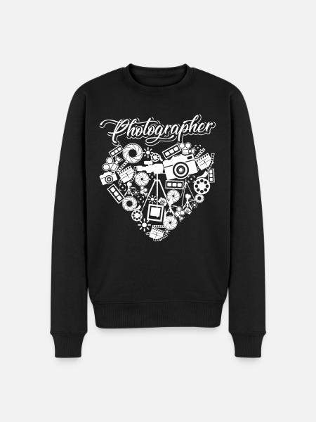 Photographer Photographer Heart - Men's Premium Organic Jumper - black