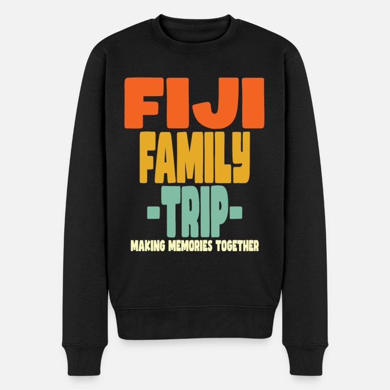 Fiji Family Trip Urlaub - Männer Premium Bio Pullover - Schwarz
