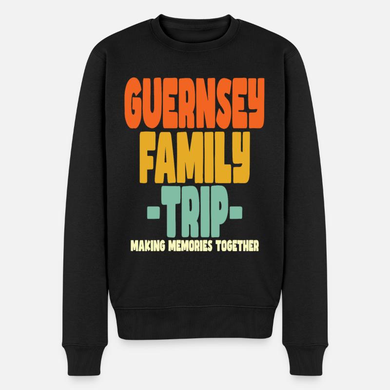 Guernsey Family Trip Urlaub - Männer Premium Bio Pullover - Schwarz