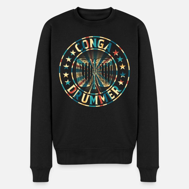 Conga Player Conga Drummer - Men's Premium Organic Jumper - black
