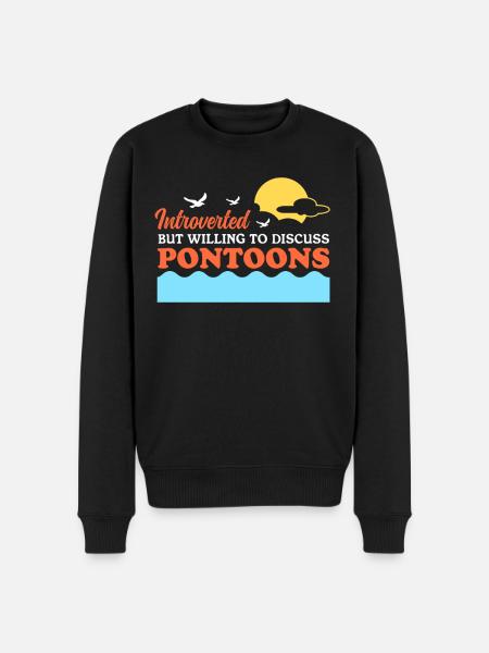 Pontoon Pontoon Boat Captain Gift - Men's Premium Organic Jumper - black
