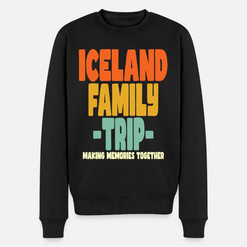 Vacances en famille en Islande - Pull Premium bio Homme - noir
