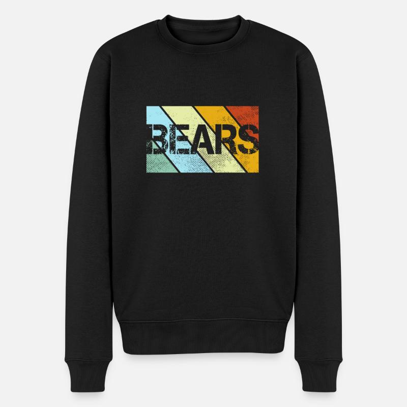Ours Rétro - Pull Premium bio Homme - noir