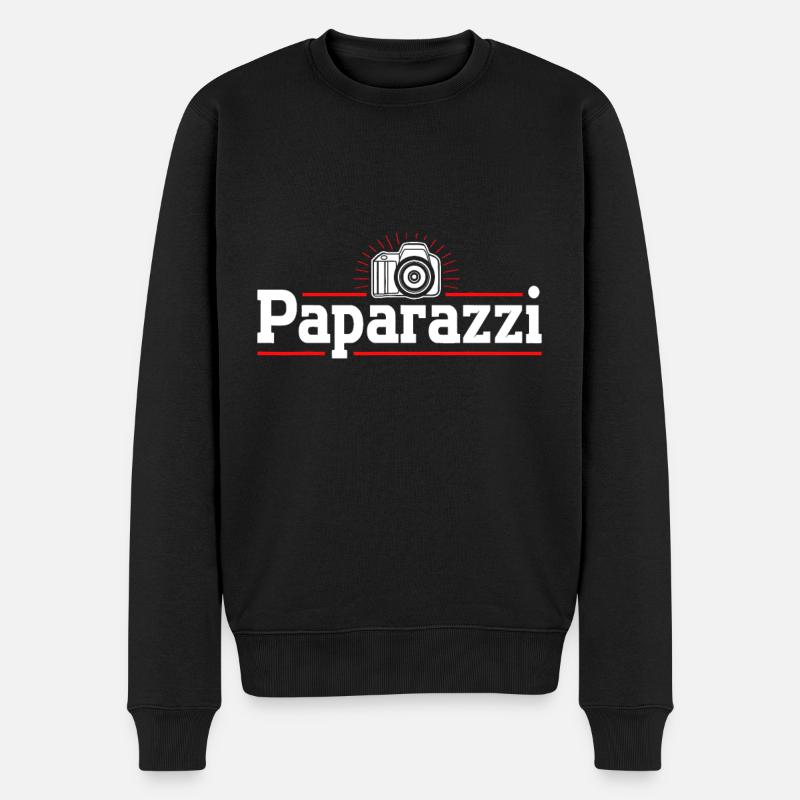 Photographie Caméra Objectif Retro Paparazzi - Pull Premium bio Homme - noir