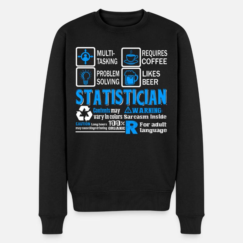 Statistician Statistician Problem Solving - Men's Premium Organic Jumper - black