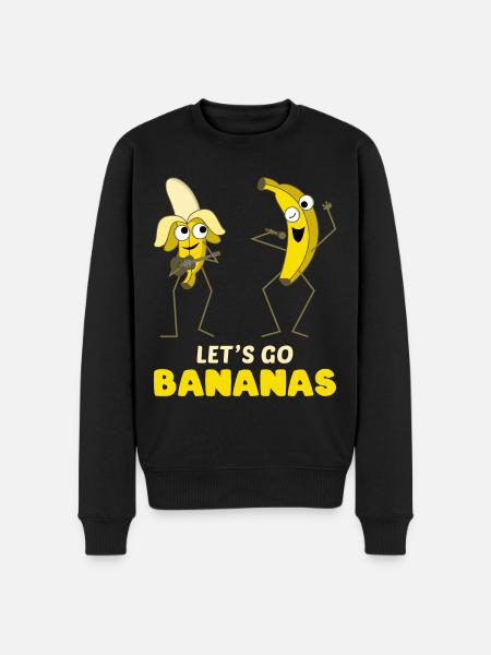 Singing Funny Banana Meme Let Us Go Banana - Men's Premium Organic Jumper - black