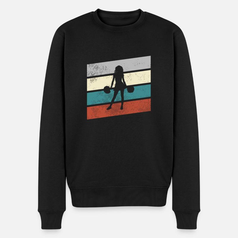 cheerleading rétro - Pull Premium bio Homme - noir