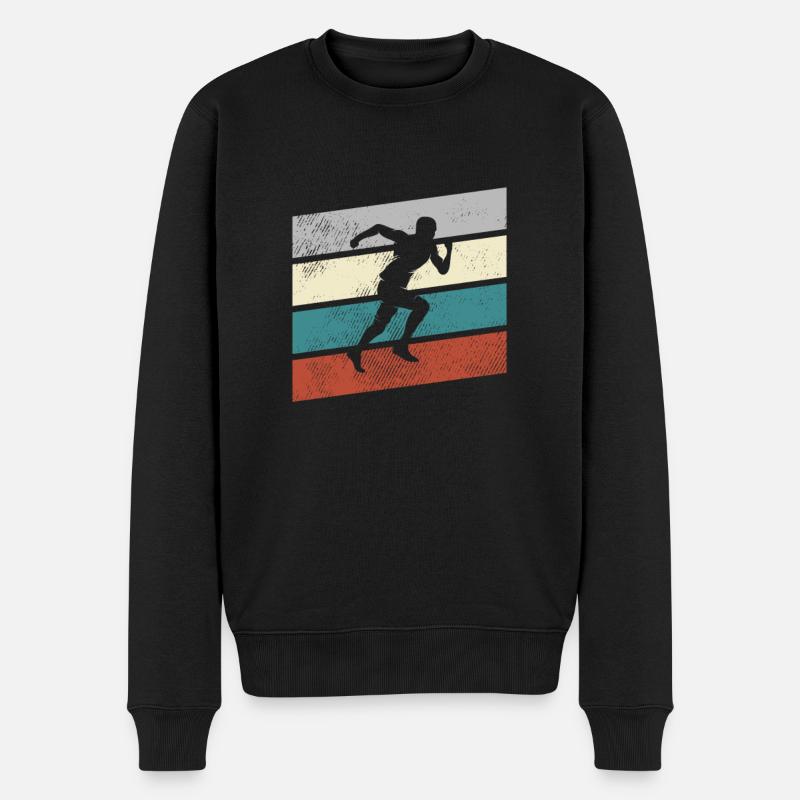 Jogging Rétro - Pull Premium bio Homme - noir