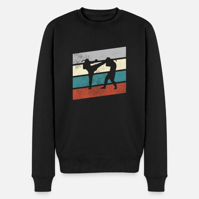 mma retro - Männer Premium Bio Pullover - Schwarz