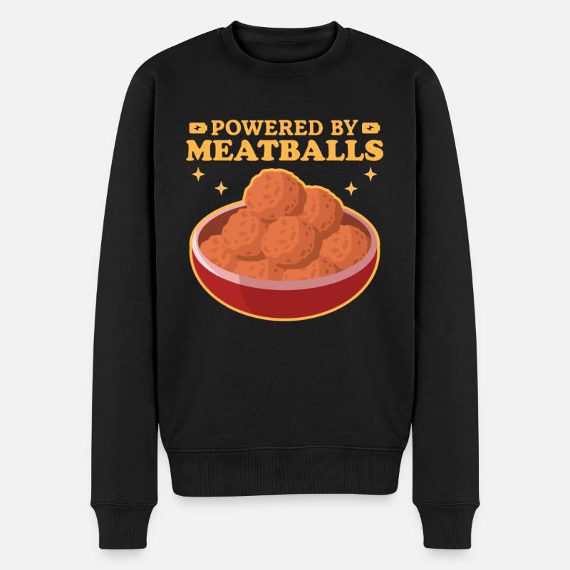 Frikadellen Bulette Bratklops Buletten Geschenk - Männer Premium Bio Pullover - Schwarz