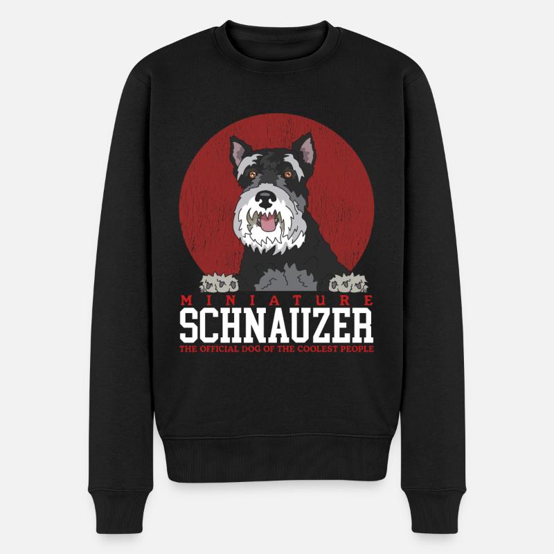 Schnauzer Schnauzer Miniature Chiens Cadeau - Pull Premium bio Homme - noir