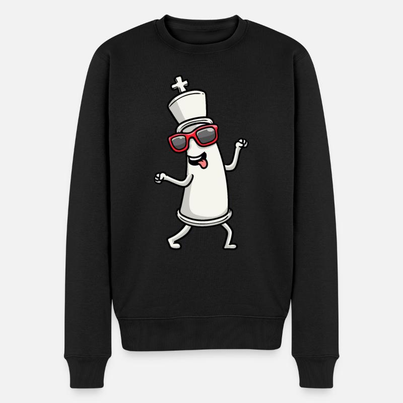 Pièces d’échecs dansantes Joueurs d’échecs - Pull Premium bio Homme - noir