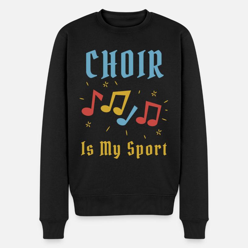 Funny Choir ist mein Sport Music Choristers Sänger - Männer Premium Bio Pullover - Schwarz