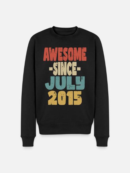 2015 Juillet Anniversaire Rétro - Pull Premium bio Homme - noir