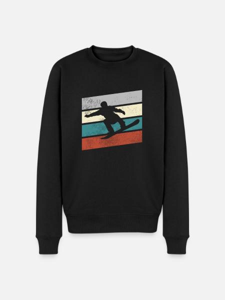 Snowboarding Retro - Men's Premium Organic Jumper - black
