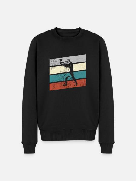 Paintball Retro - Men's Premium Organic Jumper - black