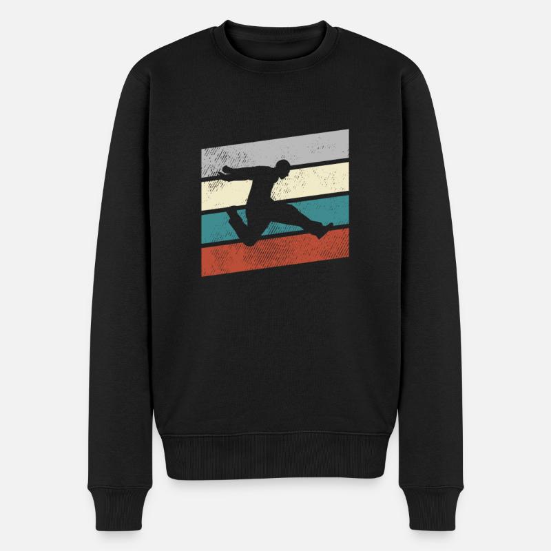 Parkour Rétro - Pull Premium bio Homme - noir