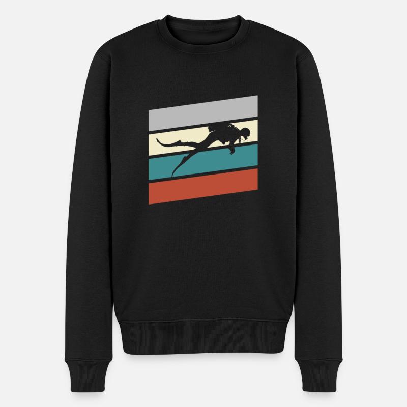 Plongée Rétro - Pull Premium bio Homme - noir