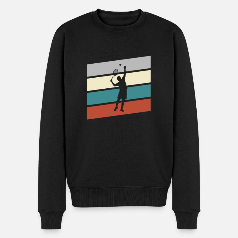 Tennis Rétro - Pull Premium bio Homme - noir