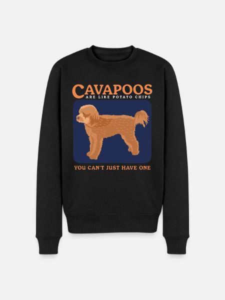 Cavapoo Hunde Cavoodle Hundebesitzer Geschenk - Männer Premium Bio Pullover - Schwarz