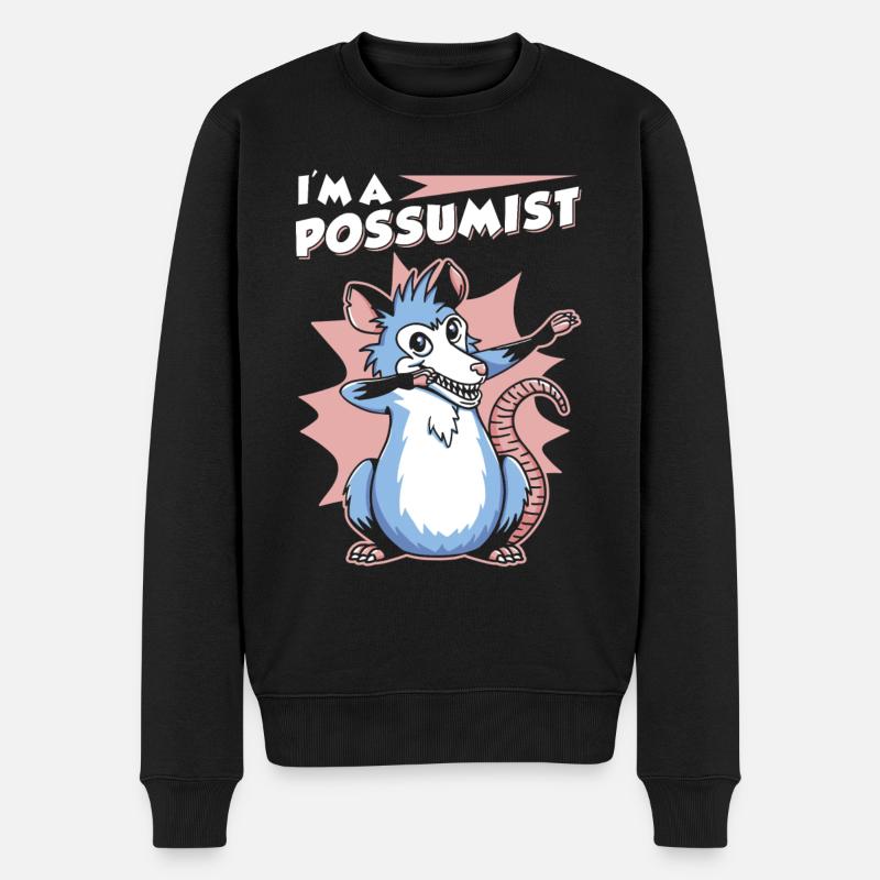 Opossum Dicton - Pull Premium bio Homme - noir