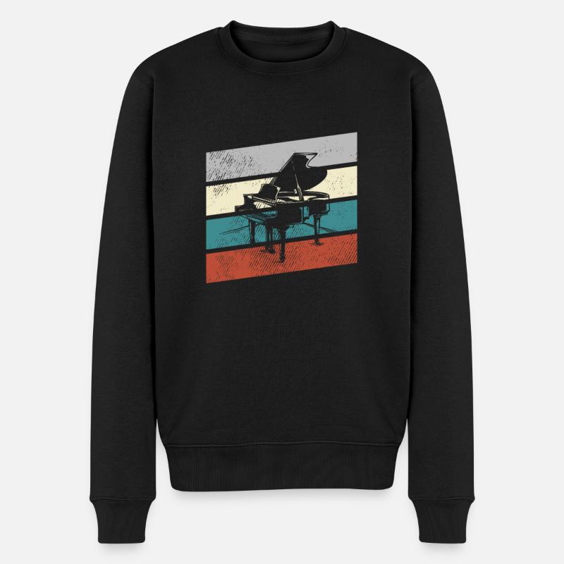 Piano Rétro - Pull Premium bio Homme - noir