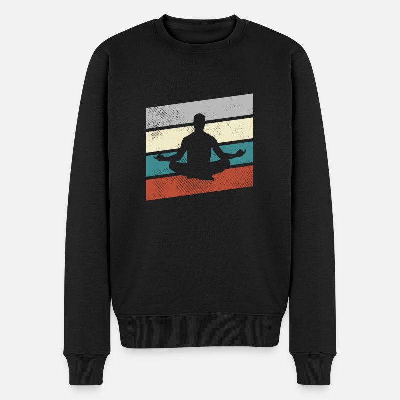 Yoga Rétro - Pull Premium bio Homme - noir