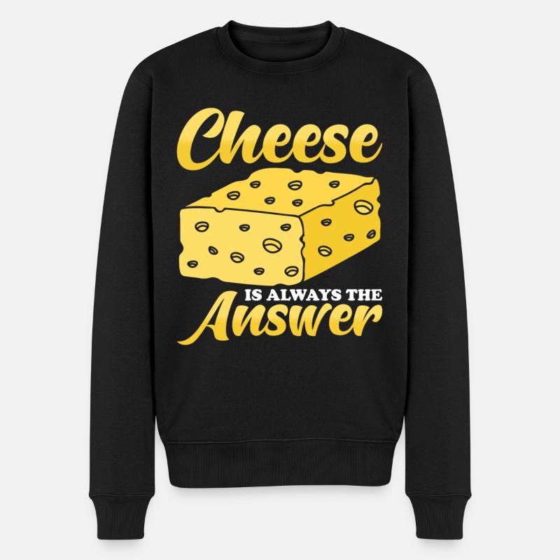 Cheese Gift - Men's Premium Organic Jumper - black