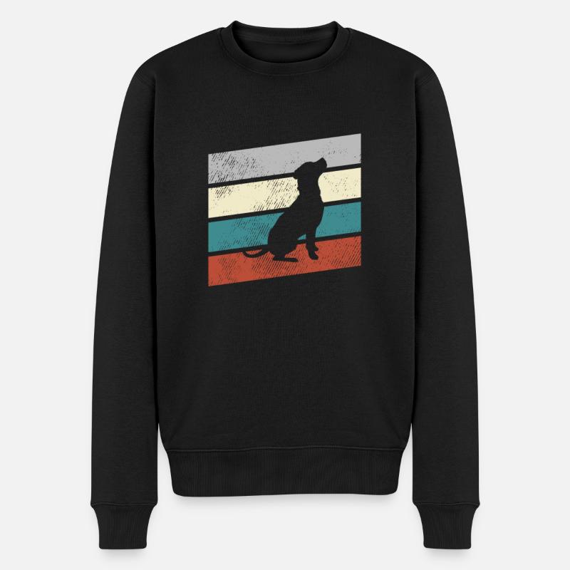 Chien Rétro - Pull Premium bio Homme - noir