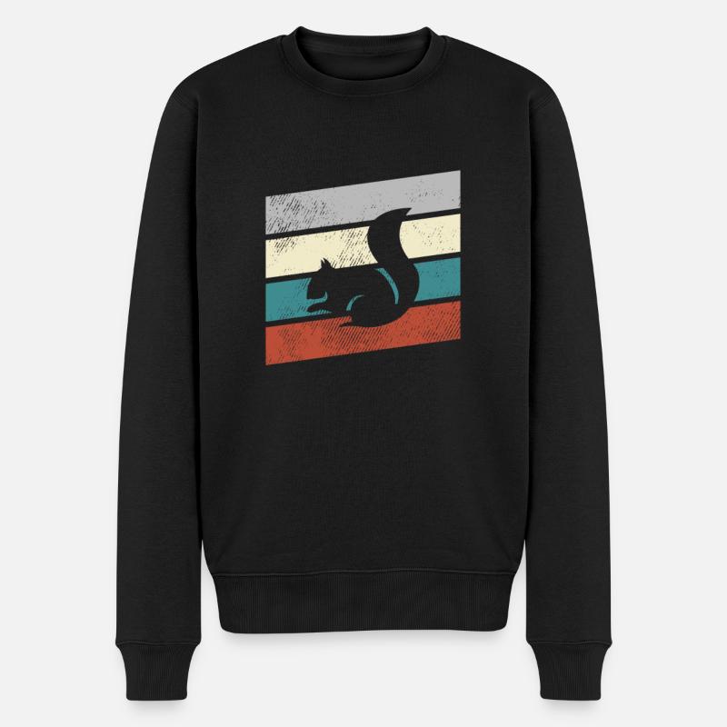 Écureuil Rétro - Pull Premium bio Homme - noir