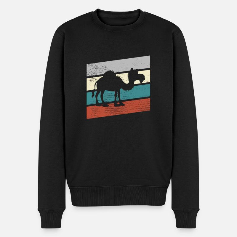 Rétro Dromadaire - Pull Premium bio Homme - noir