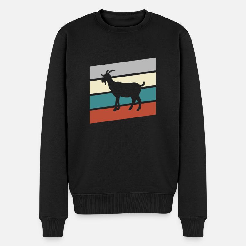 Chèvre Rétro - Pull Premium bio Homme - noir