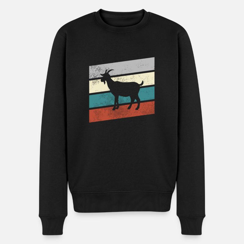 Chèvre Rétro - Pull Premium bio Homme - noir