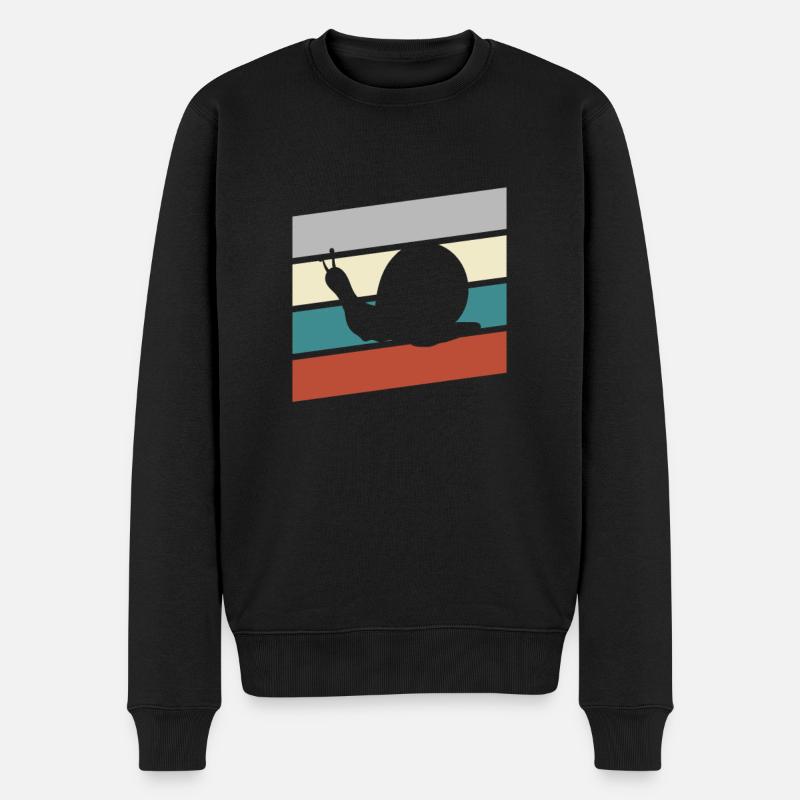 Escargot Rétro - Pull Premium bio Homme - noir