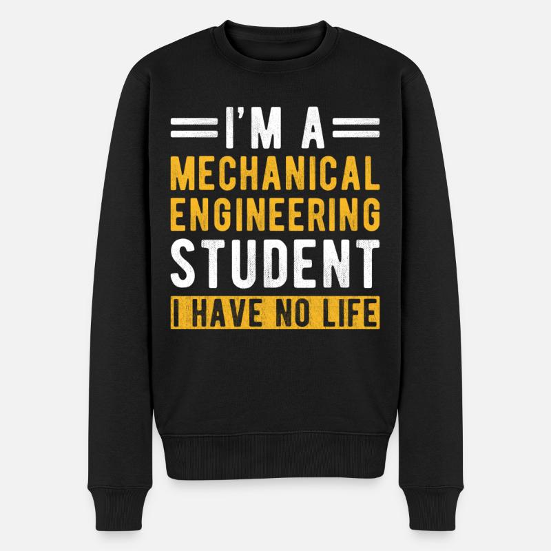 Maschinenbaustudent Geschenk - Männer Premium Bio Pullover - Schwarz