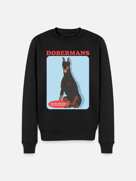Doberman Dog Dog Owner Gift - Men's Premium Organic Jumper - black