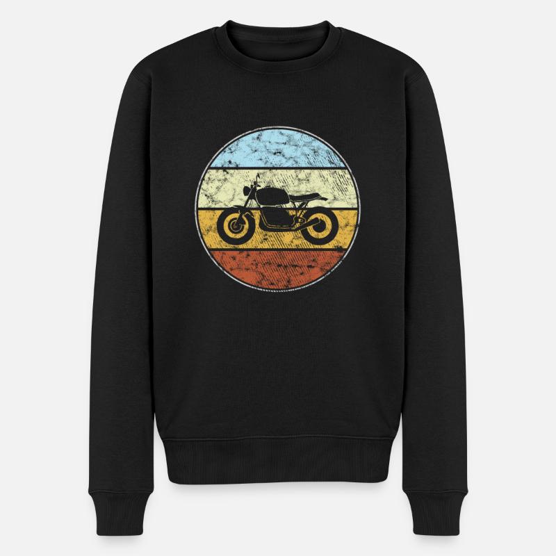 Motorrad retro - Männer Premium Bio Pullover - Schwarz