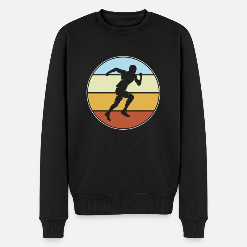 Jogging Rétro - Pull Premium bio Homme - noir