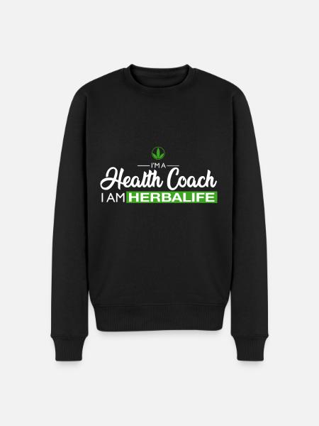 Jeg er Health Coachtrainerinstructortutorhandler - Økologisk premium-sweatshirt til mænd - sort