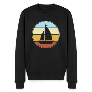 Rétro de la voile - Pull Premium bio Homme - noir - Devant - Nico (187cm)