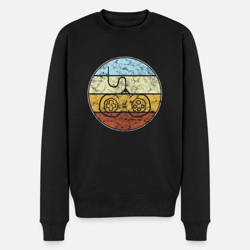 Gaming Rétro - Pull Premium bio Homme - noir