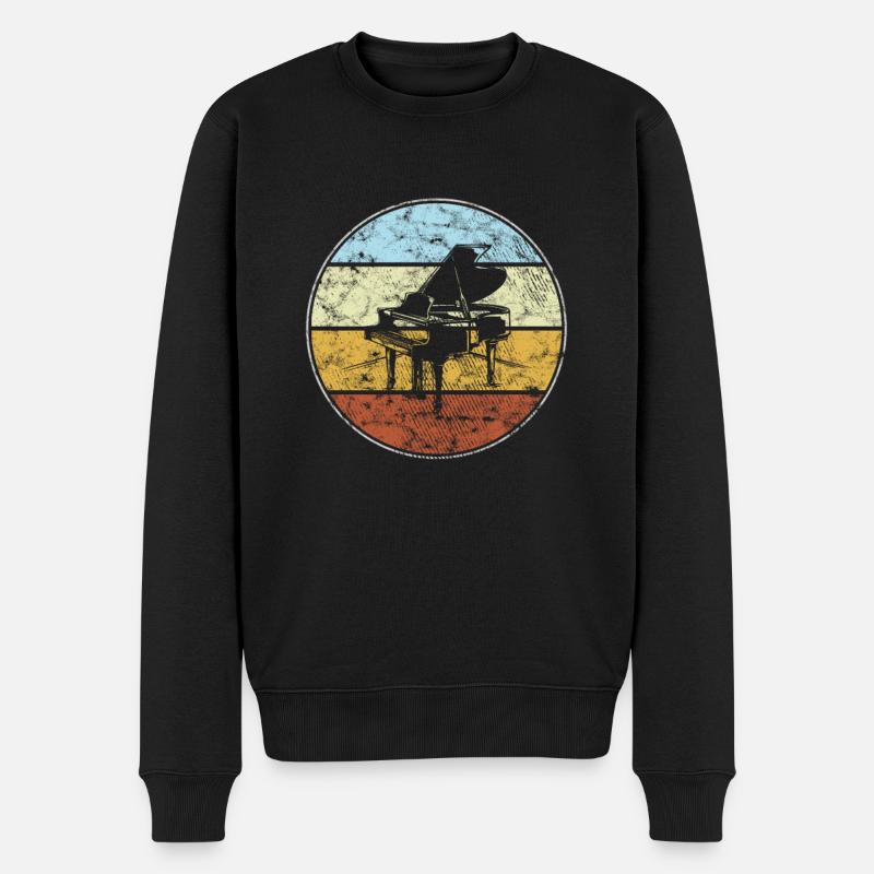 Piano Rétro - Pull Premium bio Homme - noir