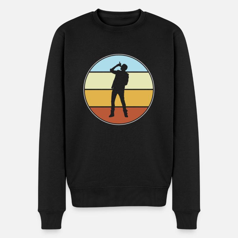 Chanteur Rétro - Pull Premium bio Homme - noir